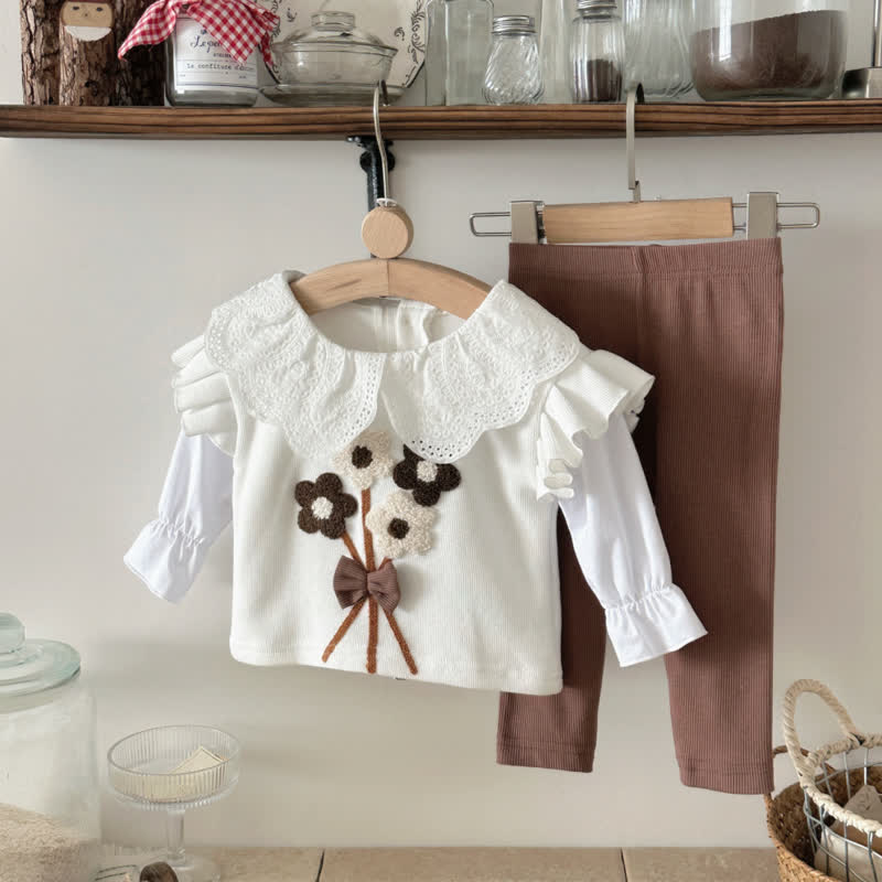 Baby Girl Flower Lace 2-piece Set - image 9