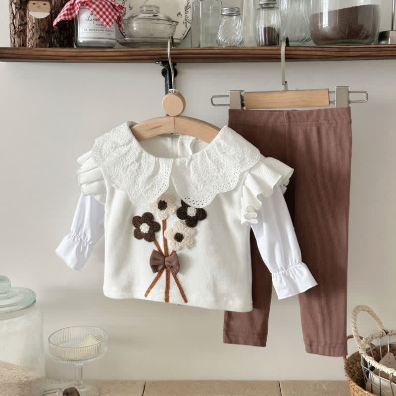 Baby Girl Flower Lace 2-piece Set - image 9