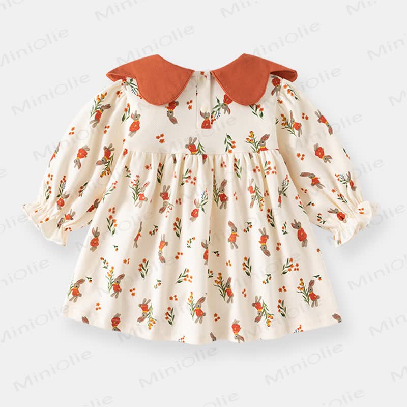 Baby Floral Plaid/Bunny Dress - image 6