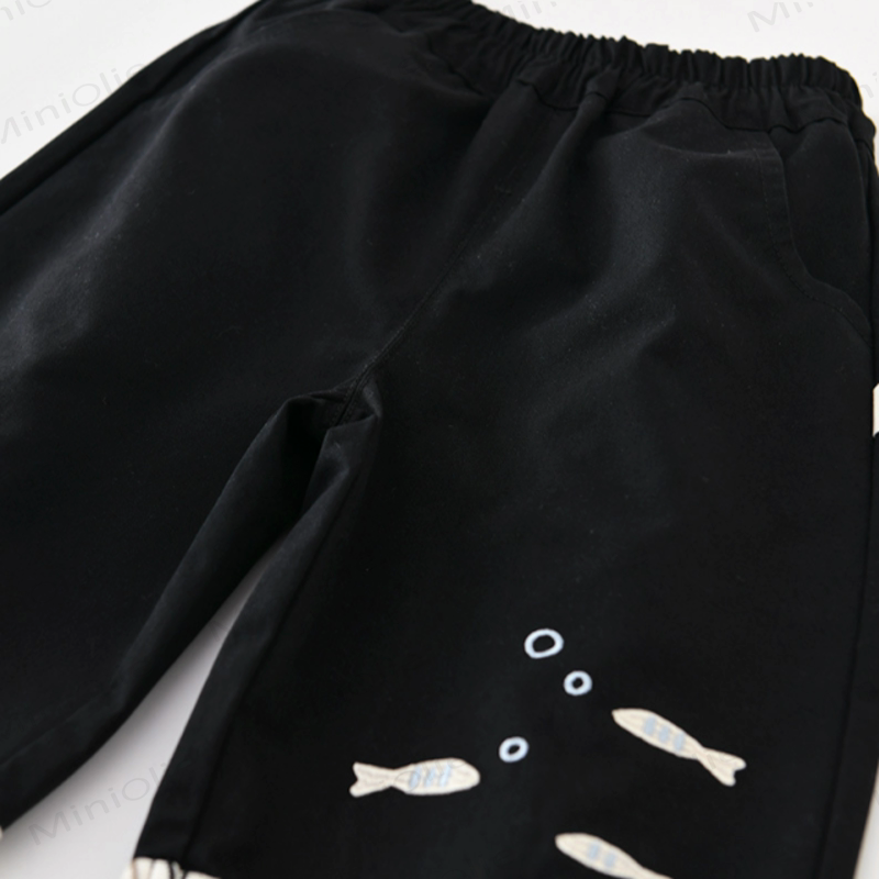 Baby Toddler Penguin Striped Sweatshirt or Fish Pants - image 9