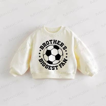 BROTHER'S BIGGEST FAN Baby Toddler Sweatshirt - Cream - 3-5T - image 1
