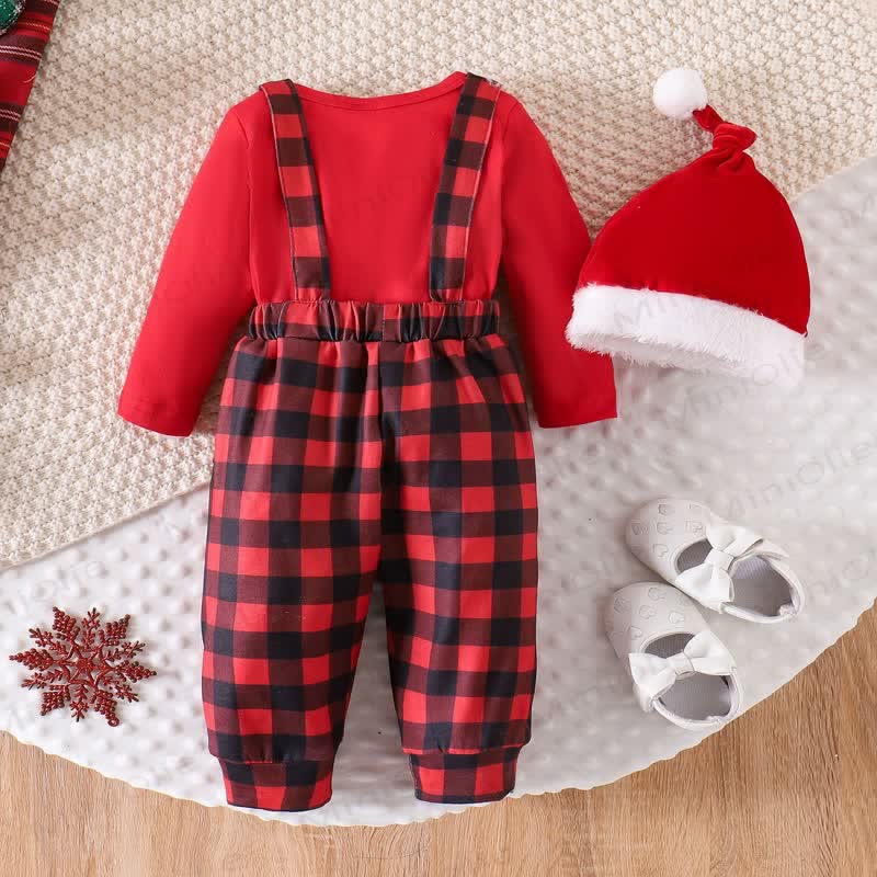 MY 1ST CHRISTMAS Baby Plaid 2-Piece Set with Hat - image 9