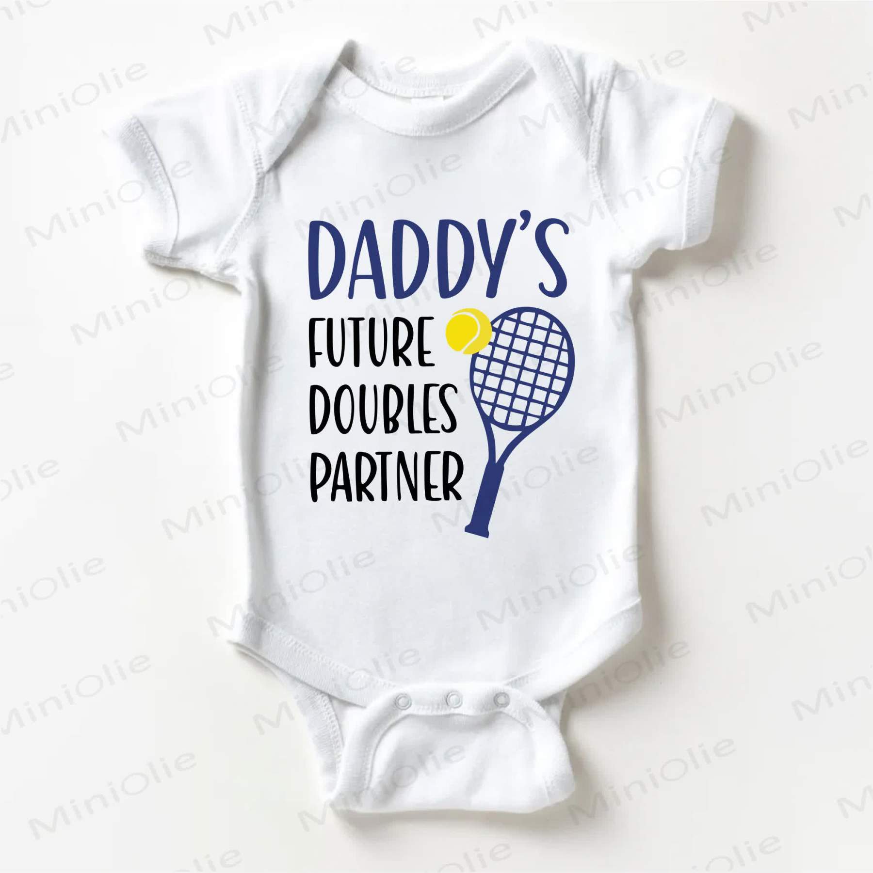 DADDY'S FUTURE DOUBLES PARTNER Baby White Bodysuit - White - 18-24M - image 1