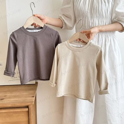 Kid Solid Color Base Layer Soft T-Shirt - image 9