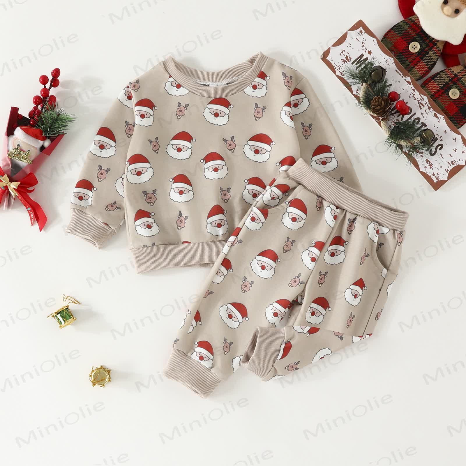 Baby Christmas Santa Claus Elk 2 Pieces Set - image 2