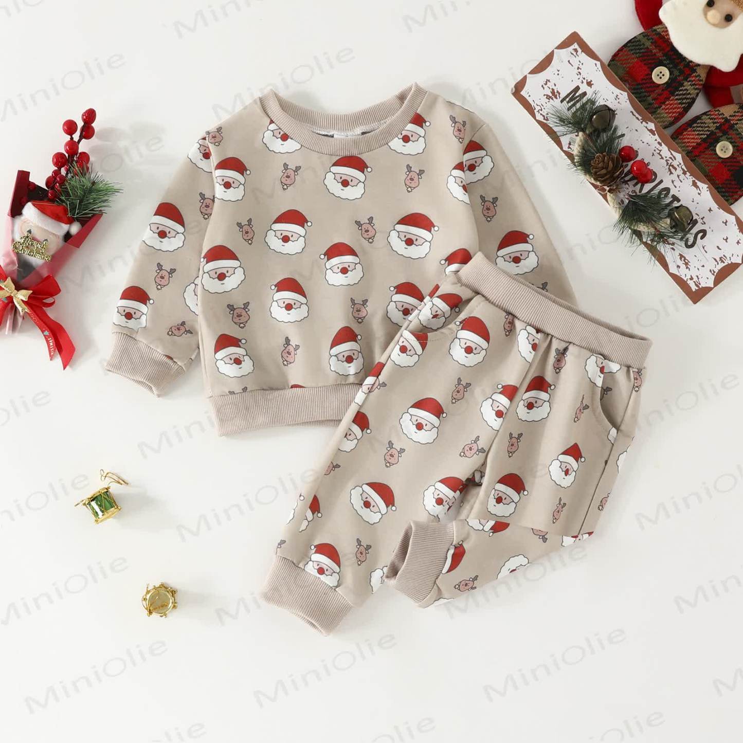 Baby Christmas Santa Claus Elk 2 Pieces Set - image 2