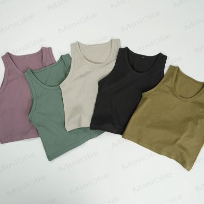 Toddler Solid Color Simple Tank Top - image 4