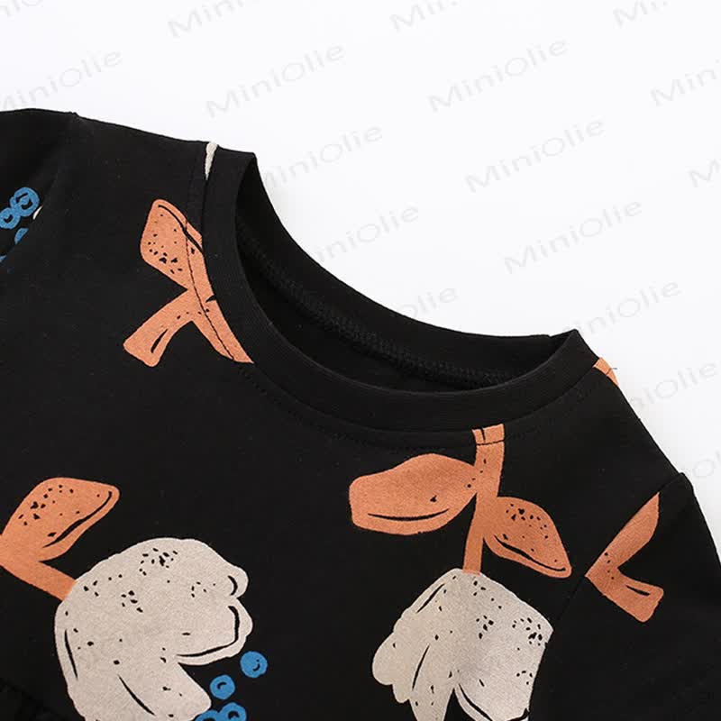 Toddler Kid Black Graffiti Flower Dress - image 4