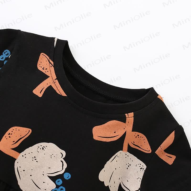 Toddler Kid Black Graffiti Flower Dress - image 4