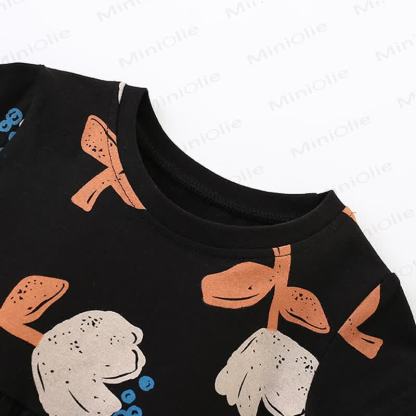 Toddler Kid Black Graffiti Flower Dress - image 4
