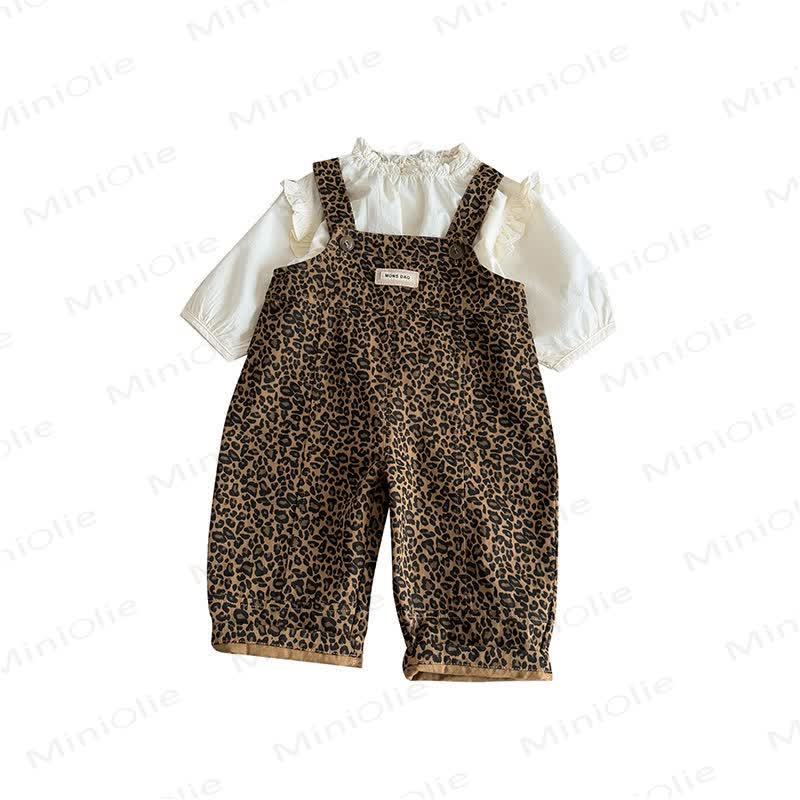 Baby Leopard Overalls or Beige Top - image 2
