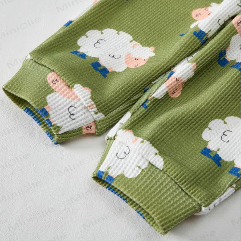 Baby Green Sheep Waffle 2-piece Set - image 6
