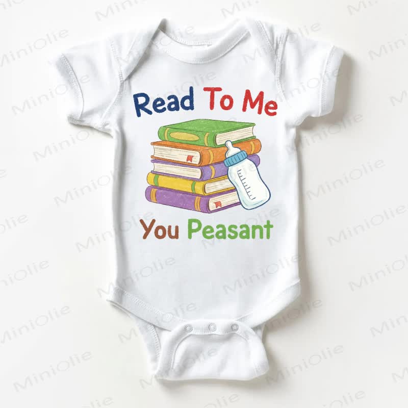 READ TO ME YOU PEASANT Baby Books White Bodysuit - White - 18-24M - image 1