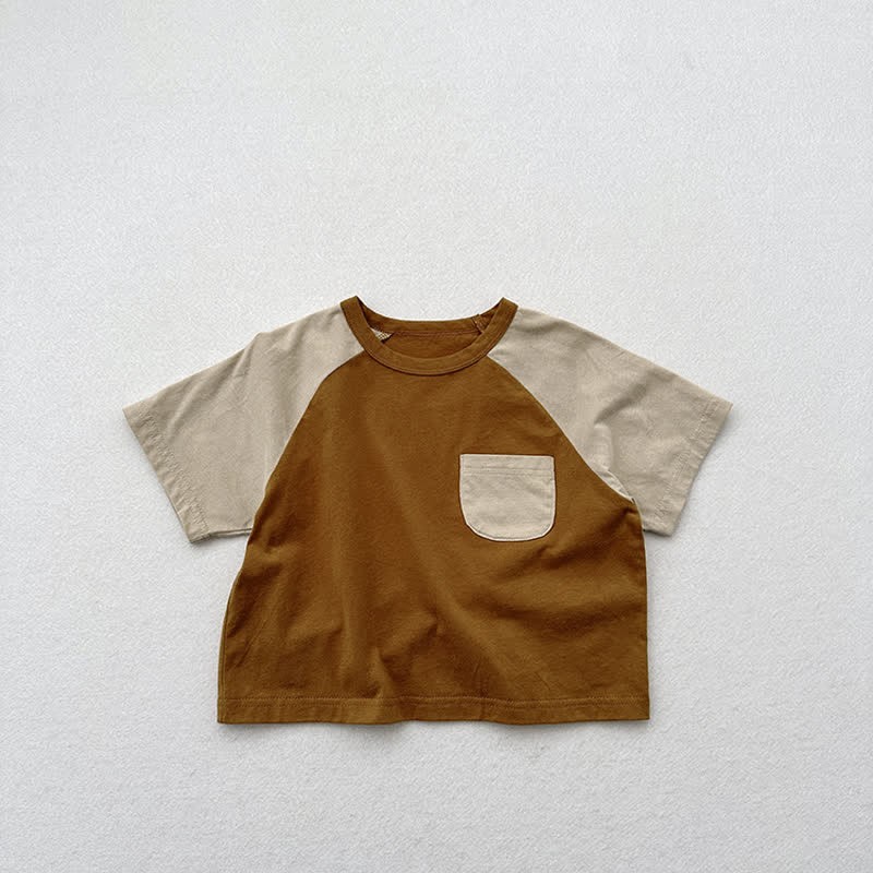 Toddler Contrast Color Raglan T-Shirt - Brown - 8Y - image 8