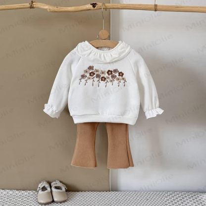 Baby Girl Embroidered Flower Knit 2-piece Set - image 7