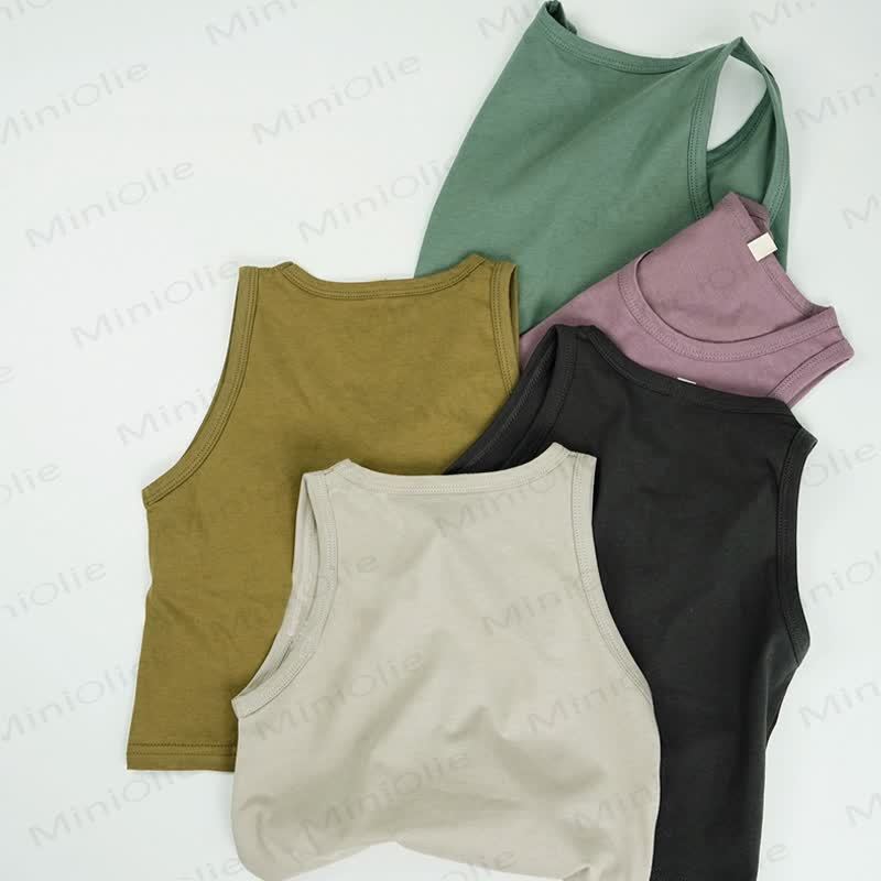 Toddler Solid Color Simple Tank Top - image 2