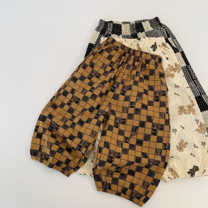 Toddler Bear Plaid Dots Striped Pants - Yellow Plaid - 8Y - image 12