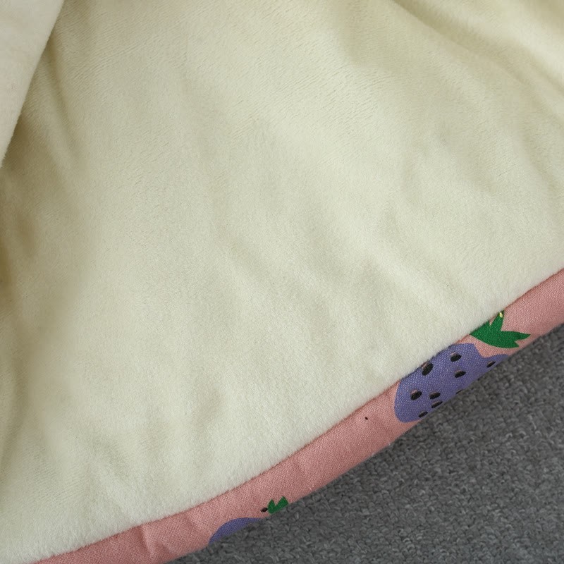 Toddler Cherry Strawberry Fleece Lined Coat with Bag - image 10