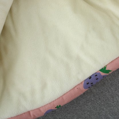 Toddler Cherry Strawberry Fleece Lined Coat with Bag - image 10