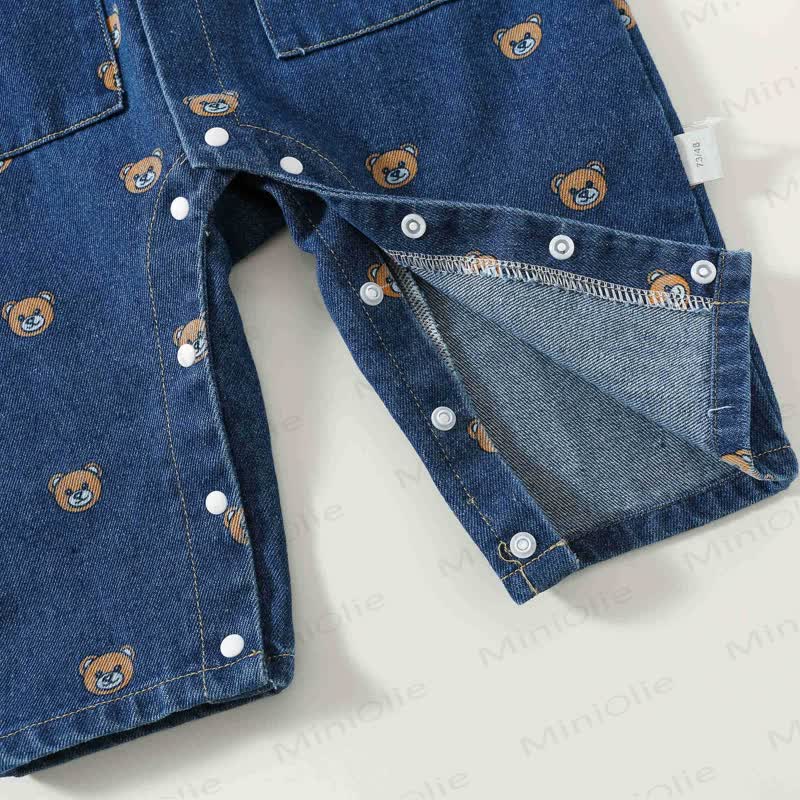 Baby Bear Polo Denim Romper - image 7