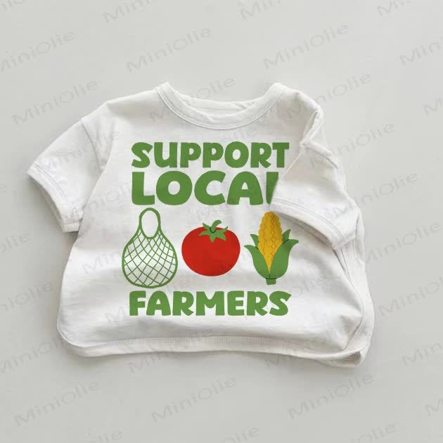 SUPPORT LOCAL FARMERS Baby Vegetable T-shirt - White - 18-24M - image 1