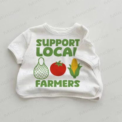 SUPPORT LOCAL FARMERS Baby Vegetable T-shirt - White - 18-24M - image 1