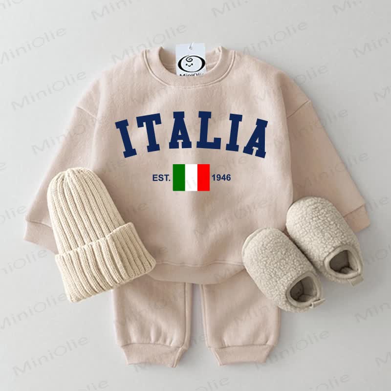 ITALIA EST.1946 Baby Sweatsuit 2-piece Set - Beige - 2-3T - image 4