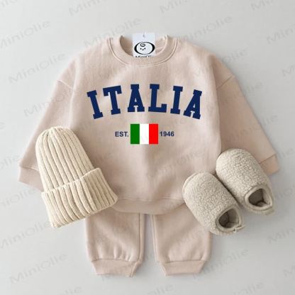 ITALIA EST.1946 Baby Sweatsuit 2-piece Set - Beige - 2-3T - image 4