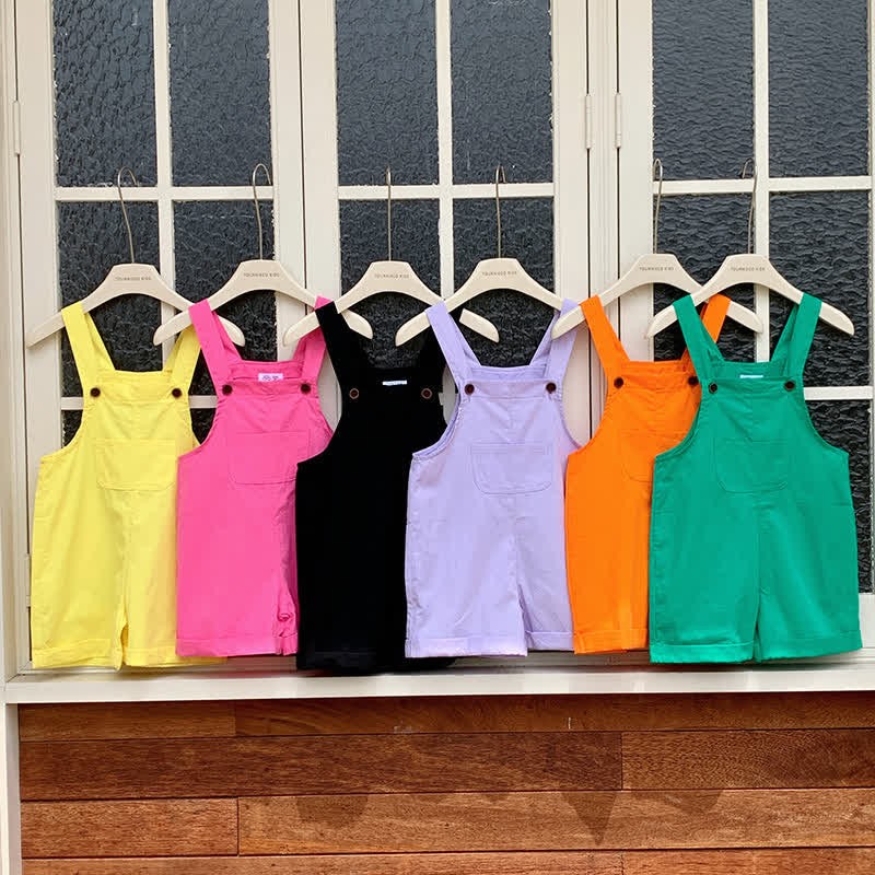 Toddler Solid Color Youthful Overalls - image 2