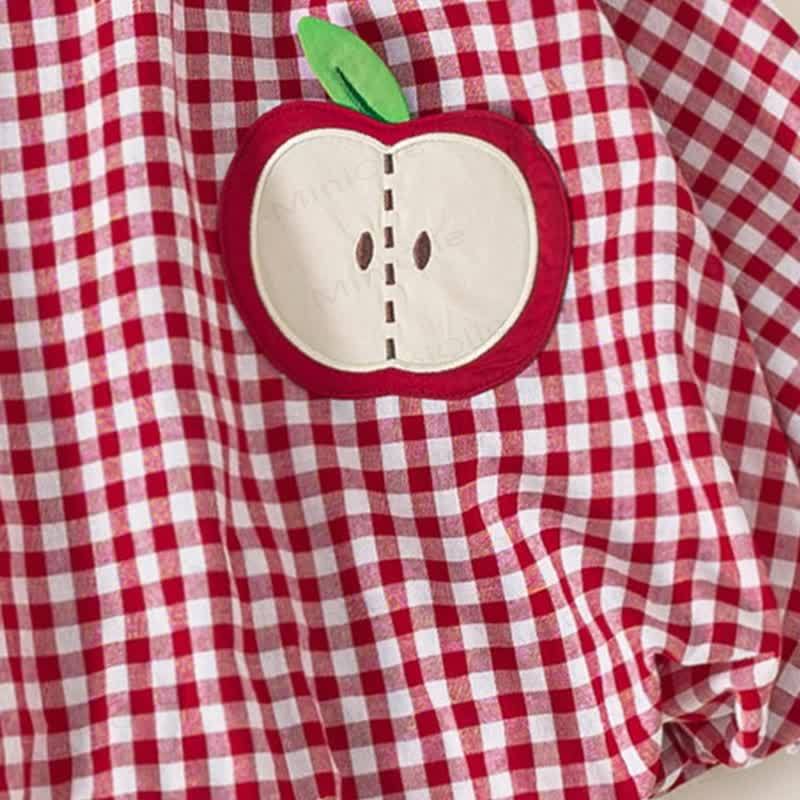 Toddler Apple Red Plaid Sleeveless Dress - image 11