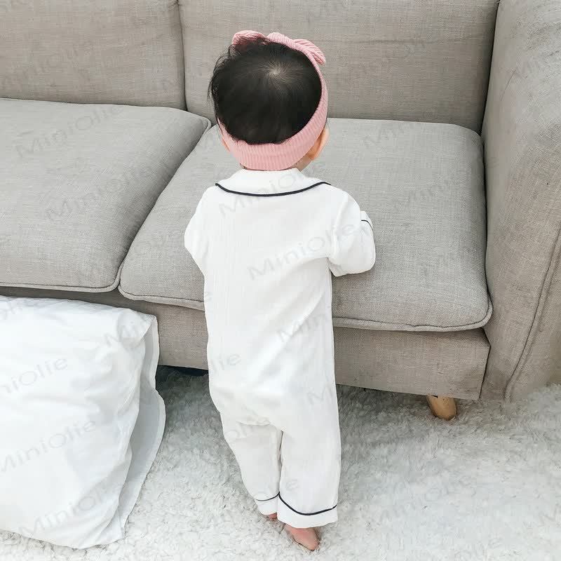 Baby Pocket Lapel Pajamas Romper - image 9