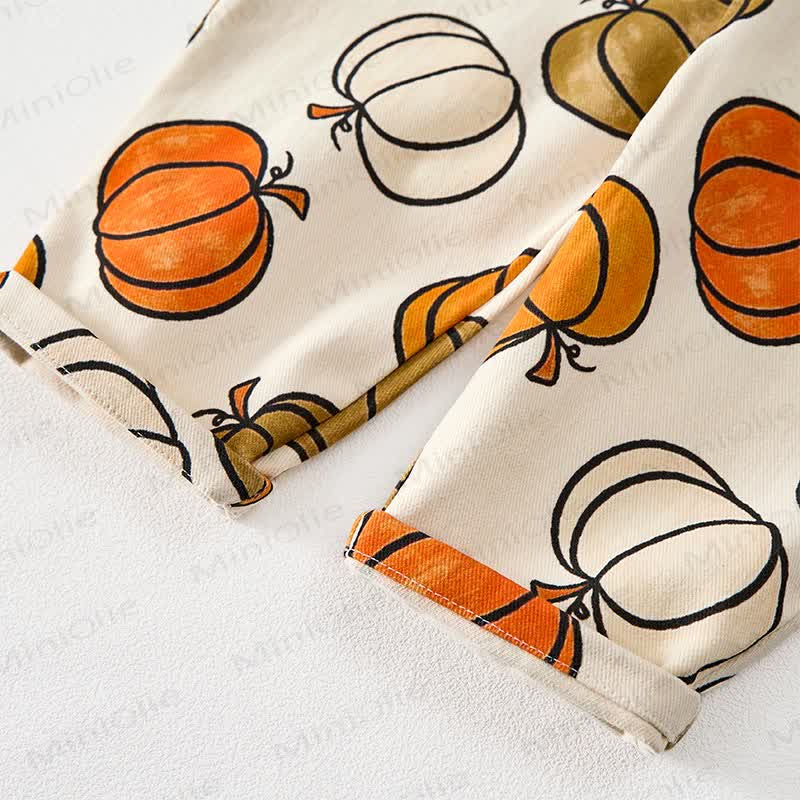Baby Toddler Pumpkin Print Overalls - image 6