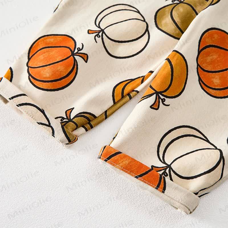Baby Toddler Pumpkin Print Overalls - image 6