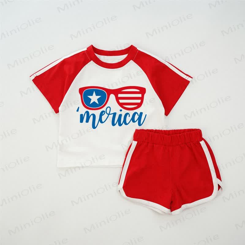 Baby Glasses Red T-shirt Set - Red - 2-3T - image 1