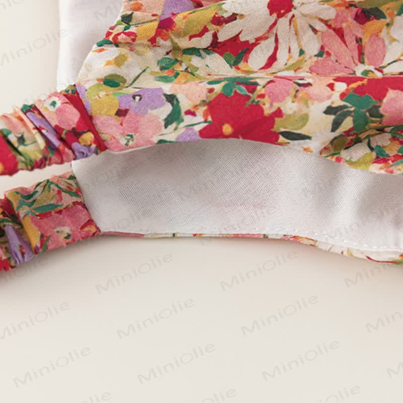 Toddler Cute Red Flower Suspenders Dress - image 7