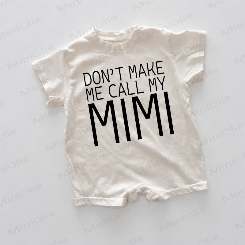 DON'T MAKE ME CALL MY MIMI Baby White Print Romper - White - 18-24M - image 1