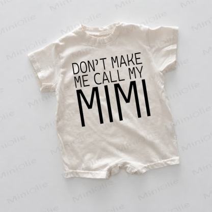 DON'T MAKE ME CALL MY MIMI Baby White Print Romper - White - 18-24M - image 1