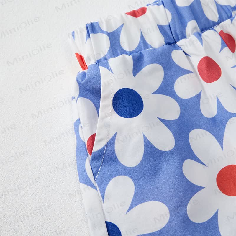 Baby Toddler Daisy Blue Top and Shorts 2-piece Set - image 6