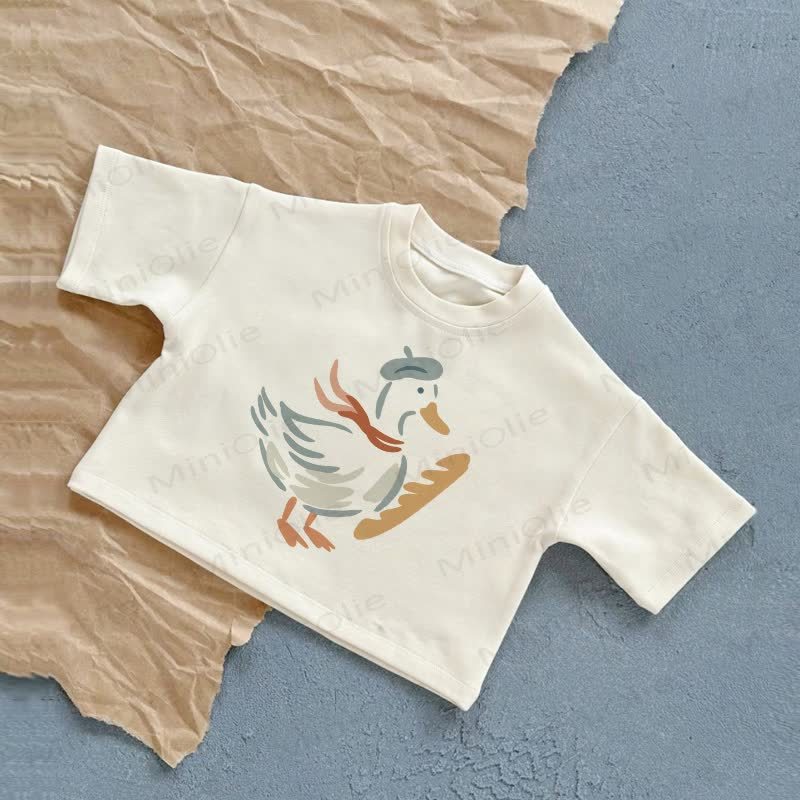 Baby Cartoon Duck T-Shirt - White - 2-3T - image 1