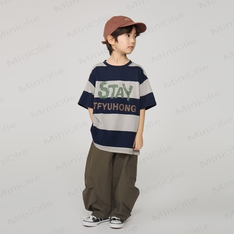 Kid Boy Plain Worker Loose Pants - image 13