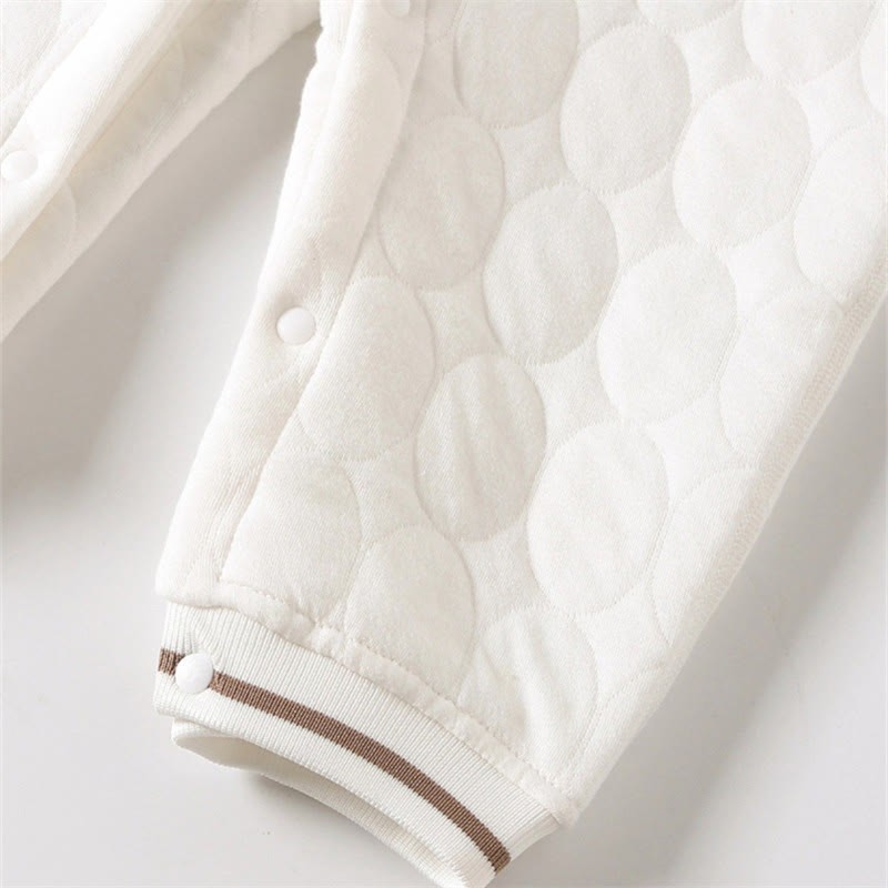  Baby Simple Quilted Bear Warm Romper - image 5