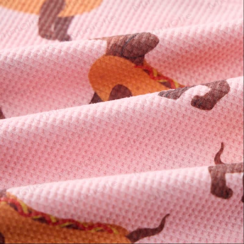 Baby Pink Daschund Waffle 2-piece Set - image 6
