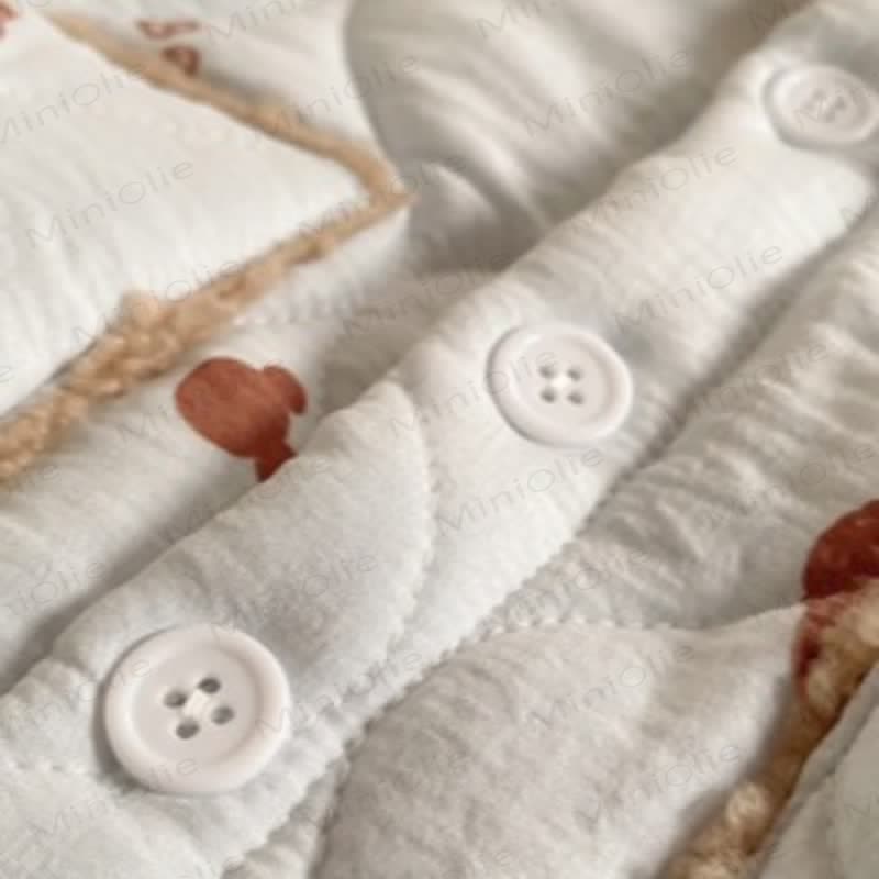 Toddler Baby Bear Quilted Fleece Collar Pyjama 2-piece Set - image 8