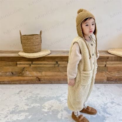 Baby Toddler Girl Fleece Overalls - image 3