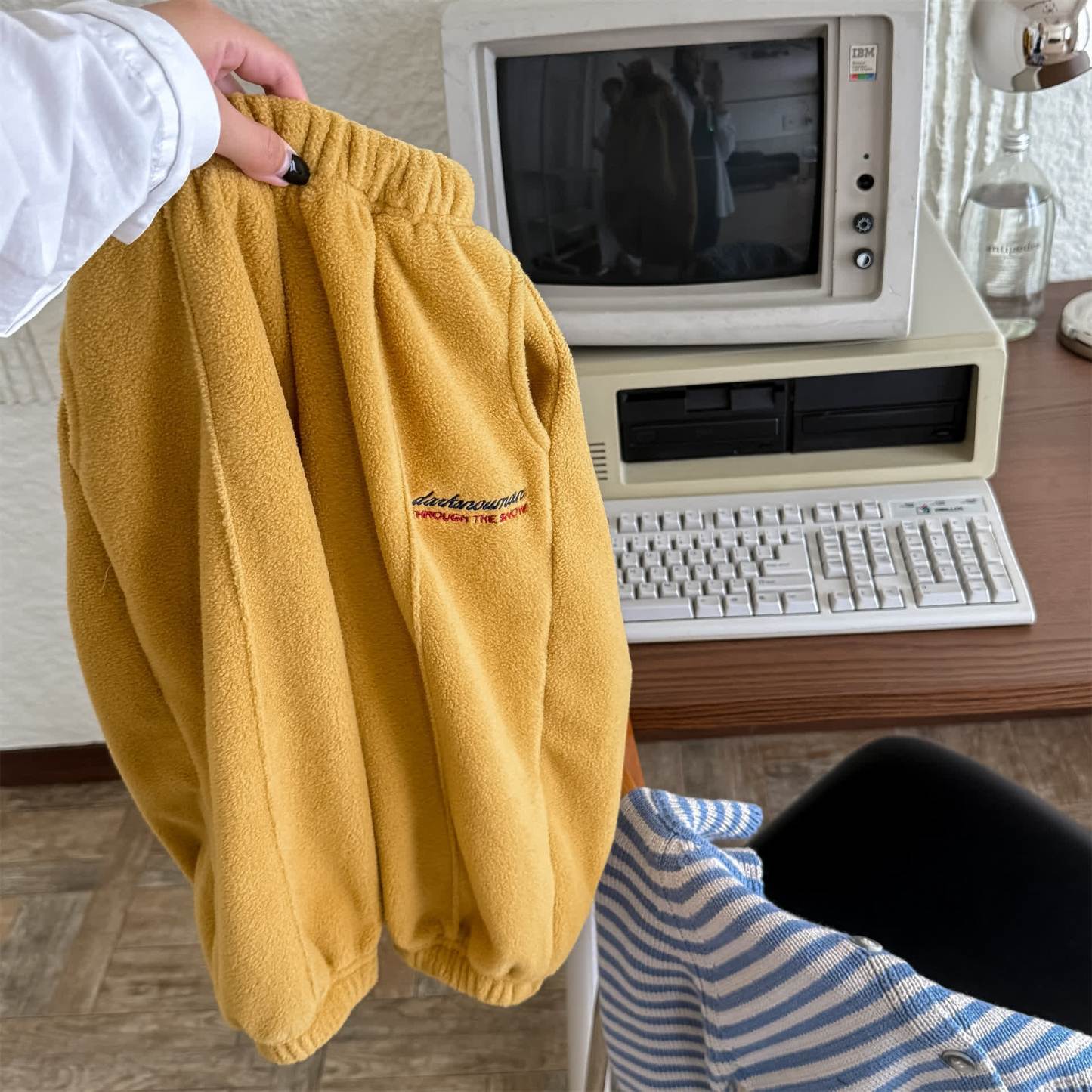 Baby Toddler Fleece Jogger Pants - Yellow - 8Y - image 3