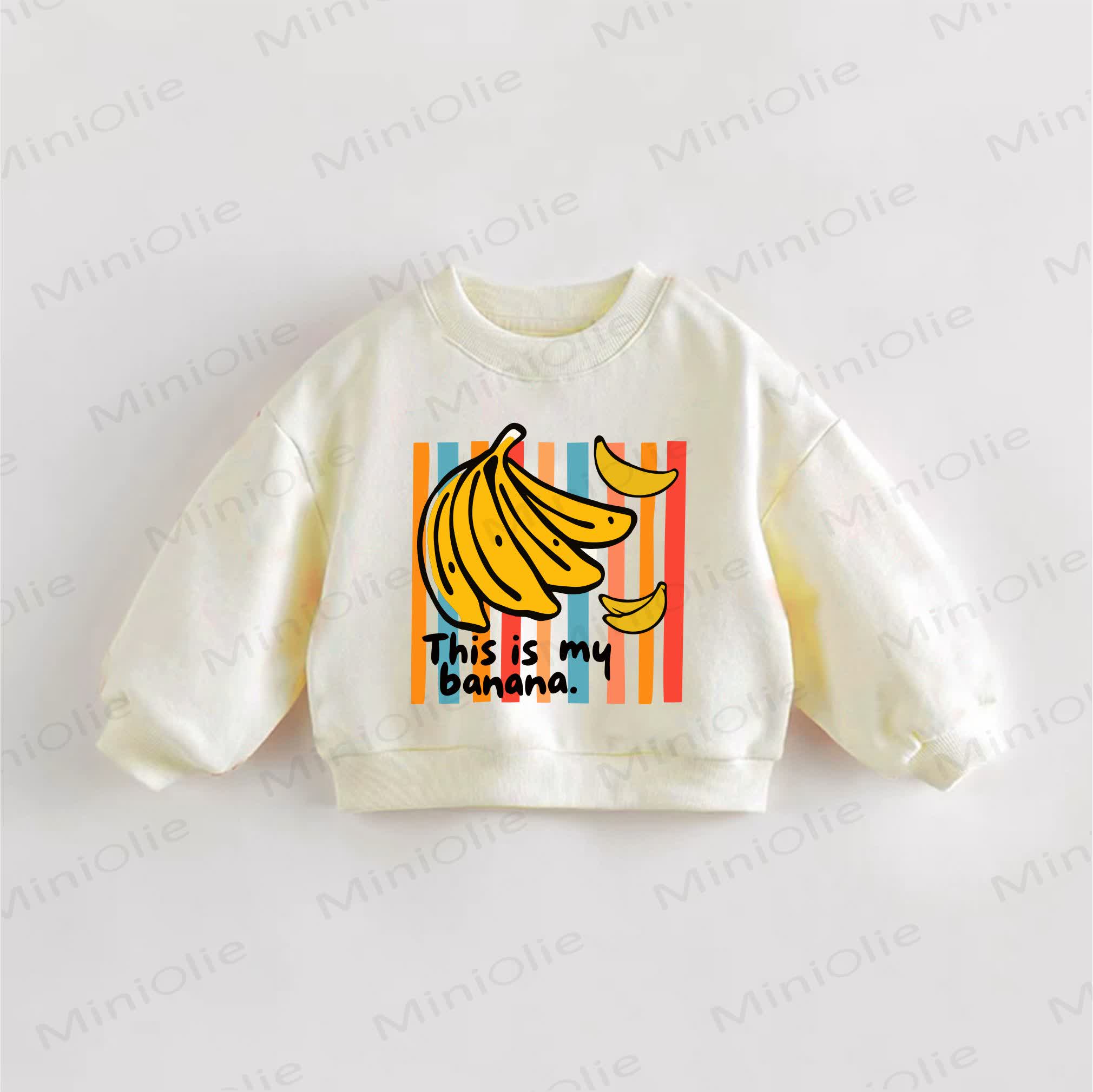 THIS IS MY BANANA. Baby Toddler Sweatshirt - Cream - 3-5T - image 1