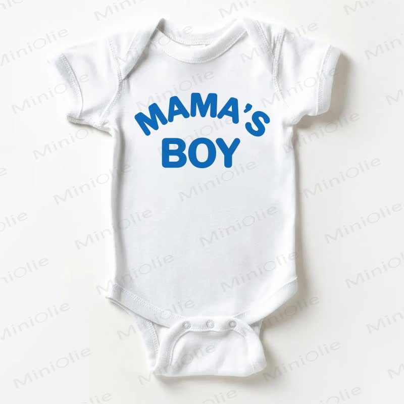 MAMA'S BOY Baby Slogan White Bodysuit - White - 18-24M - image 1
