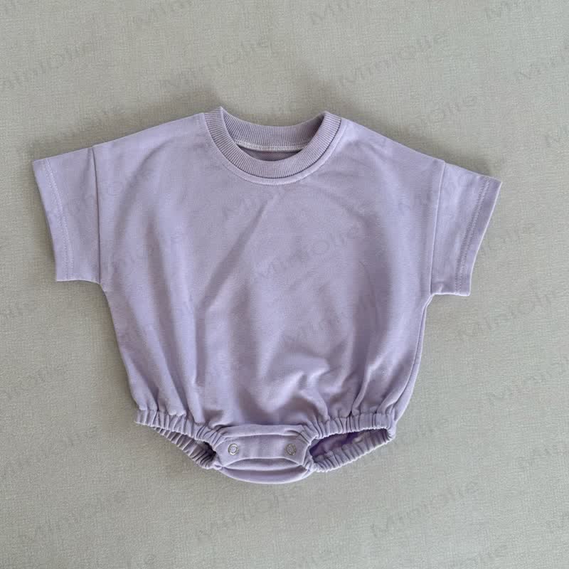 Baby Loose Solid Color Comfort Bodysuit - Purple - 18-24M - image 12