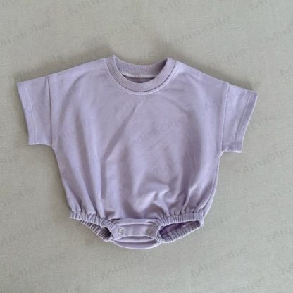 Baby Loose Solid Color Comfort Bodysuit - Purple - 18-24M - image 12
