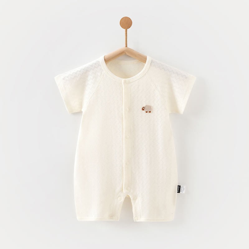 Baby Pure Cotton Textured Romper - White - 18-24M - image 3